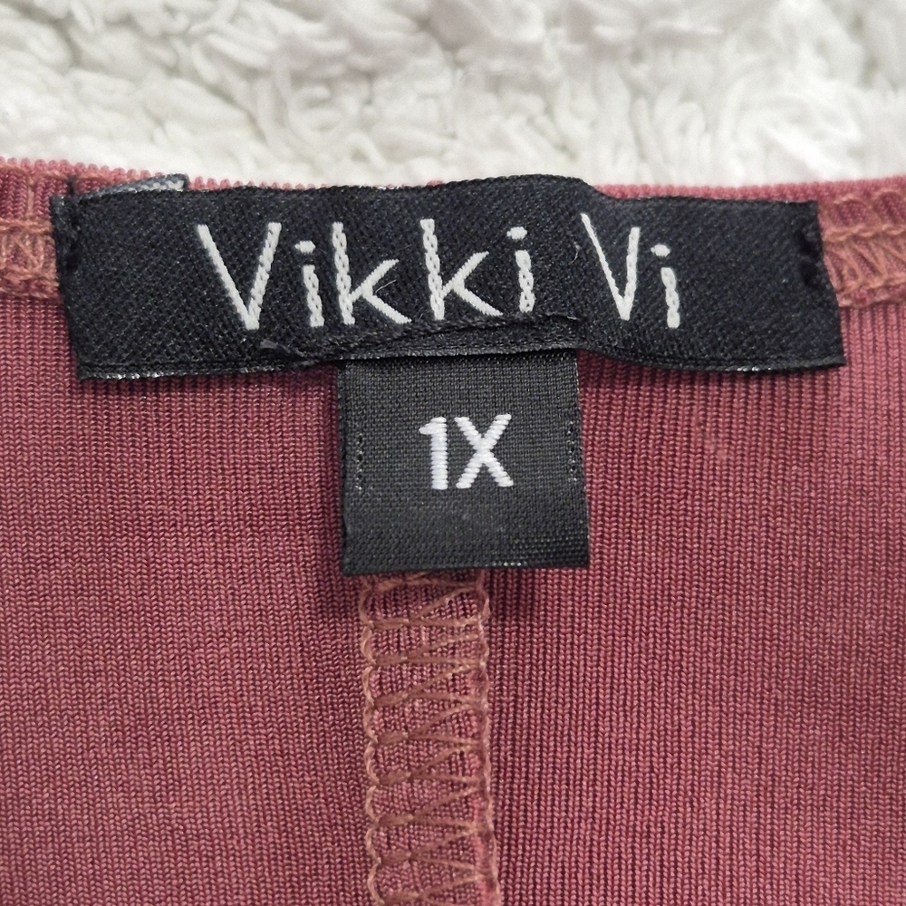 NWT Vikki Vi Sleeveless Plum-berry Classic Maxi Tank Dress Size:1X - Picture 3 of 11